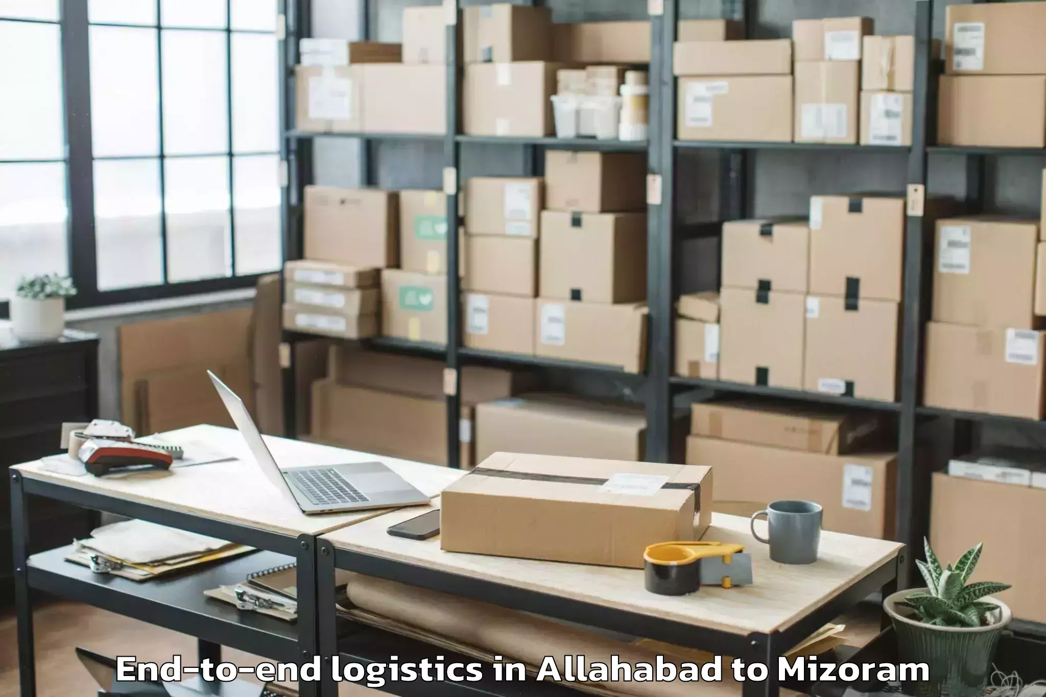 Top Allahabad to Thenzawl End To End Logistics Available